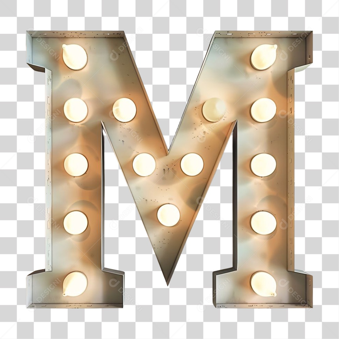 Elemento 3D Alfabeto Letra M Letras PNG Transparente