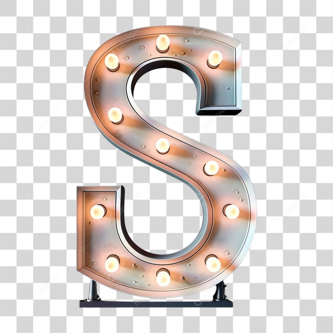 Elemento 3D Alfabeto Letra S Letras PNG Transparente