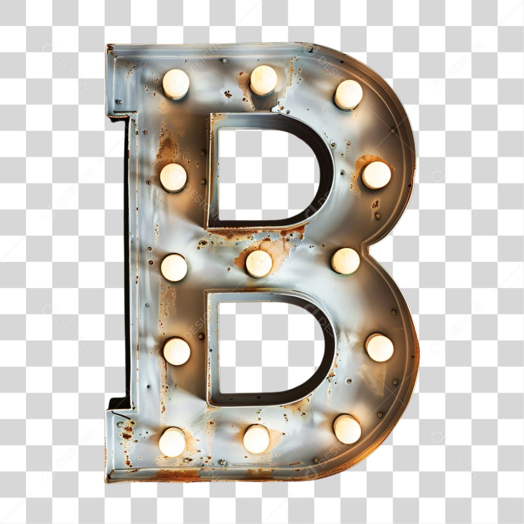 Elemento 3D Alfabeto Letra B Letras PNG Transparente