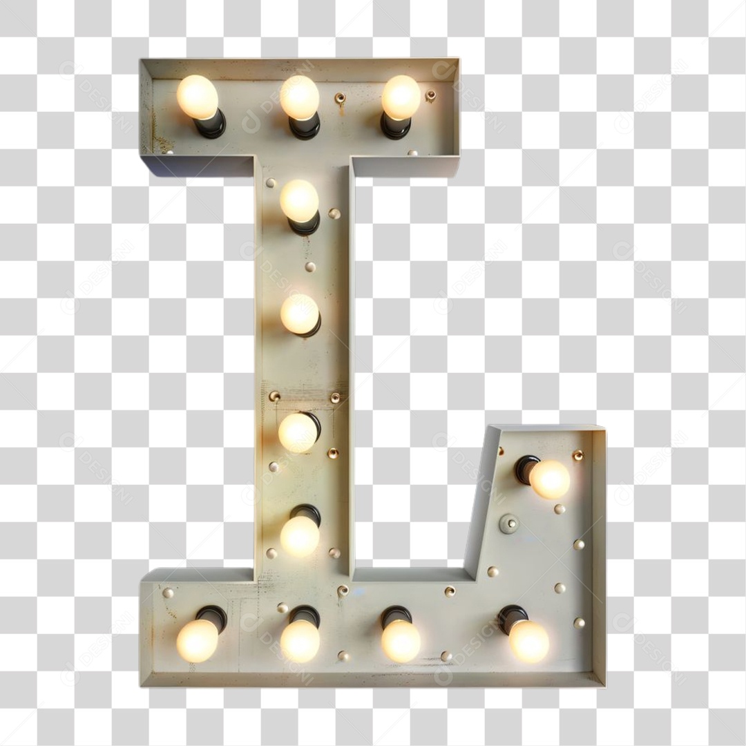 Elemento 3D Alfabeto Letra L Letras PNG Transparente