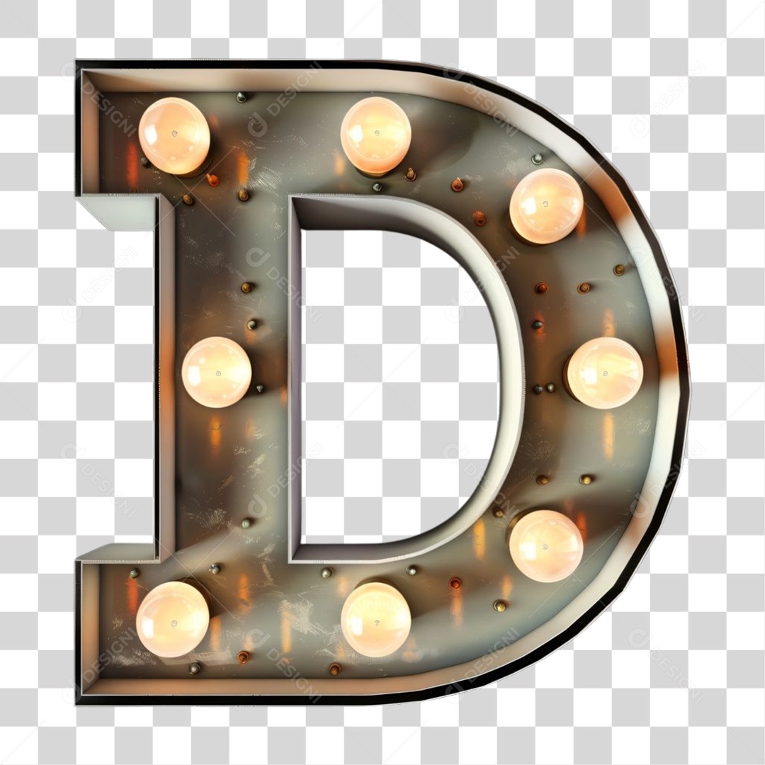 Elemento 3D Alfabeto Letra D Letras PNG Transparente