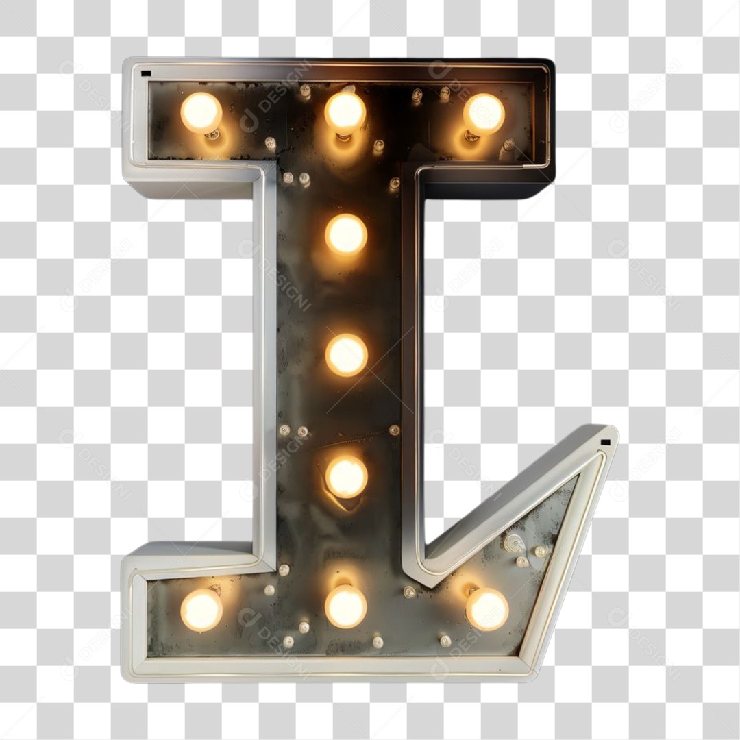 Elemento 3D Alfabeto Letra L Letras PNG Transparente