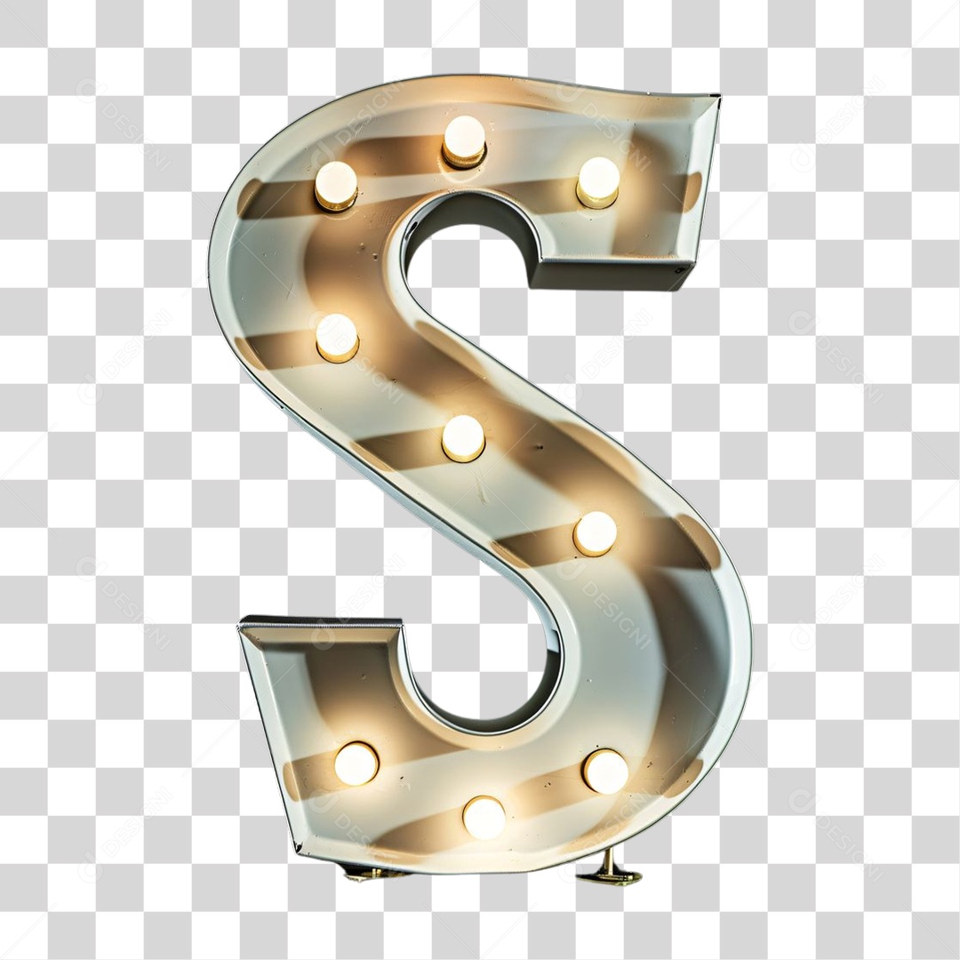 Elemento 3D Alfabeto Letra S Letras PNG Transparente