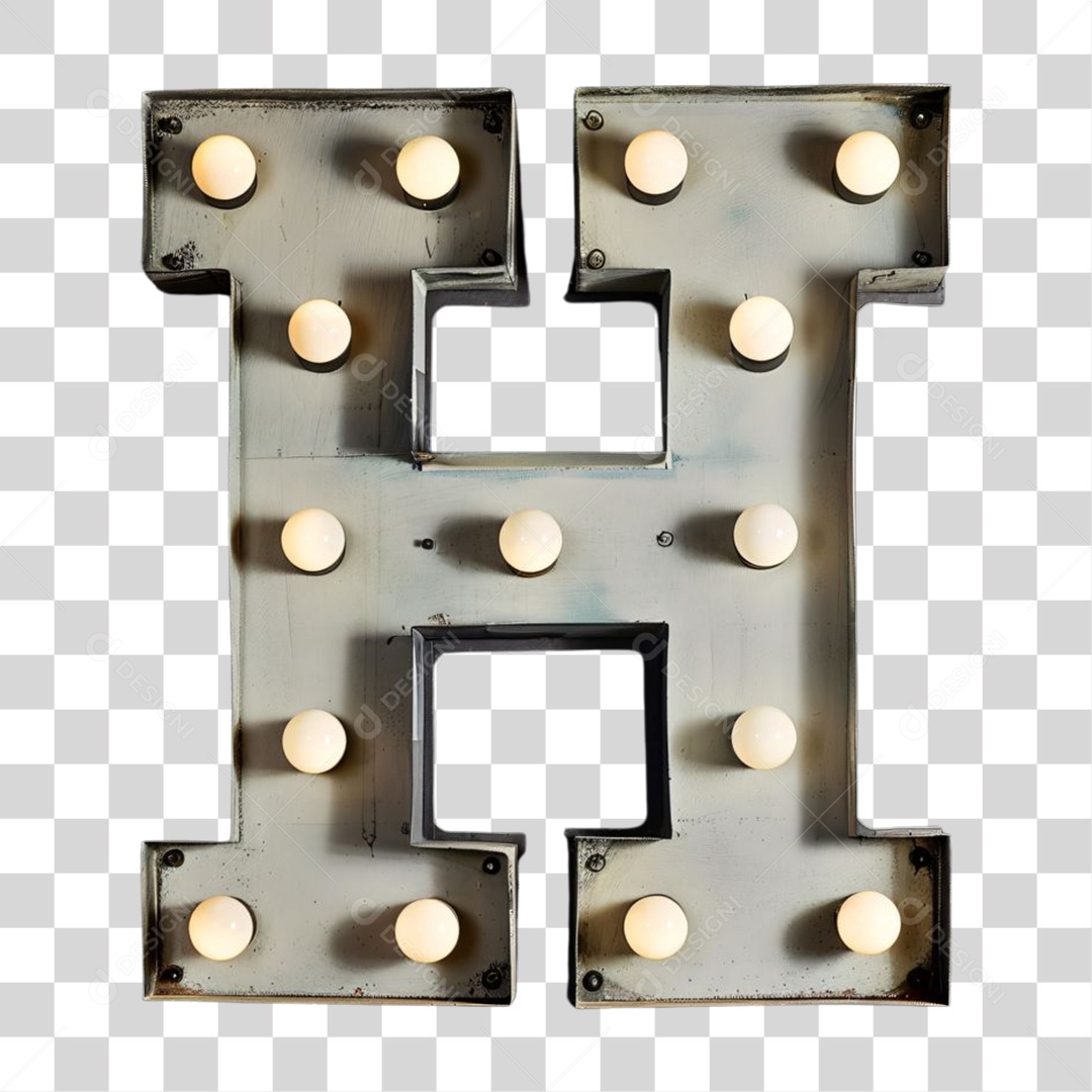 Elemento 3D Alfabeto Letra H Letras PNG Transparente