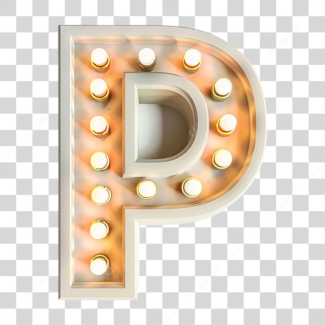 Elemento 3D Alfabeto Letra P Letras PNG Transparente