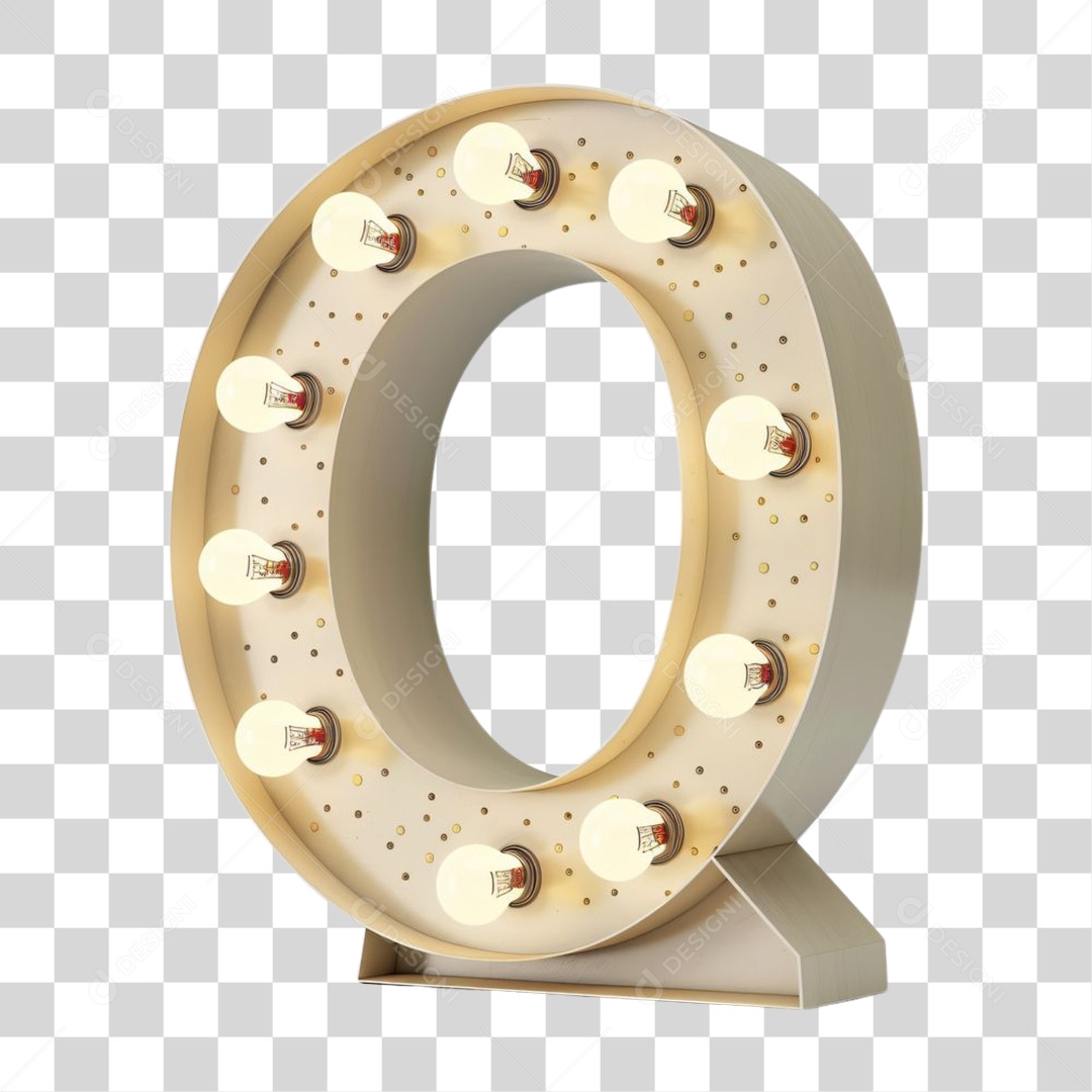 Elemento 3D Alfabeto Letra O Letras PNG Transparente