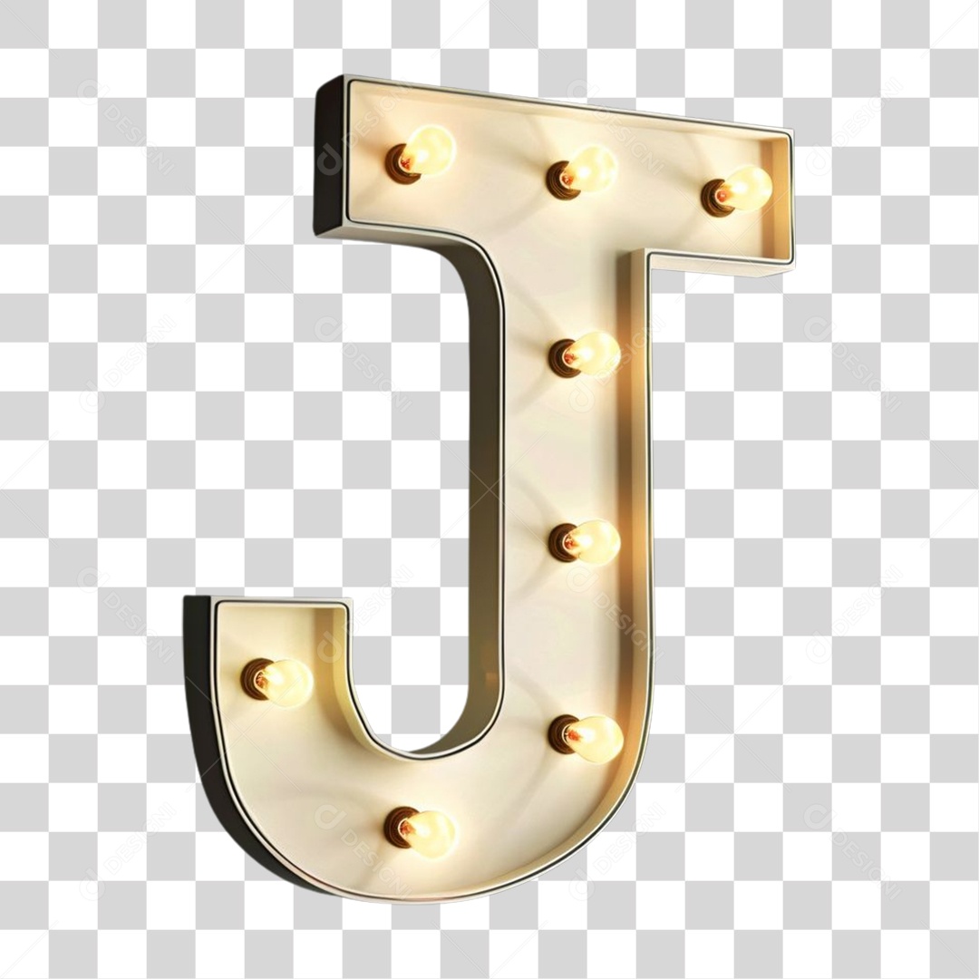 Elemento 3D Alfabeto Letra J Letras PNG Transparente