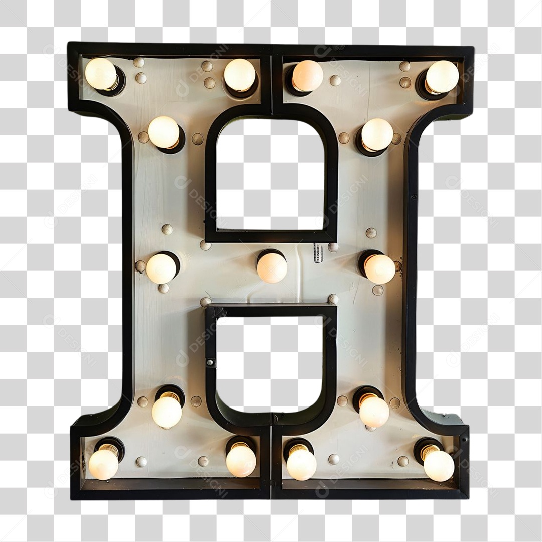 Elemento 3D Alfabeto Letra H Letras PNG Transparente