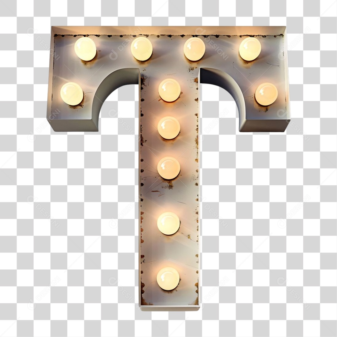 Elemento 3D Alfabeto Letra T Letras PNG Transparente