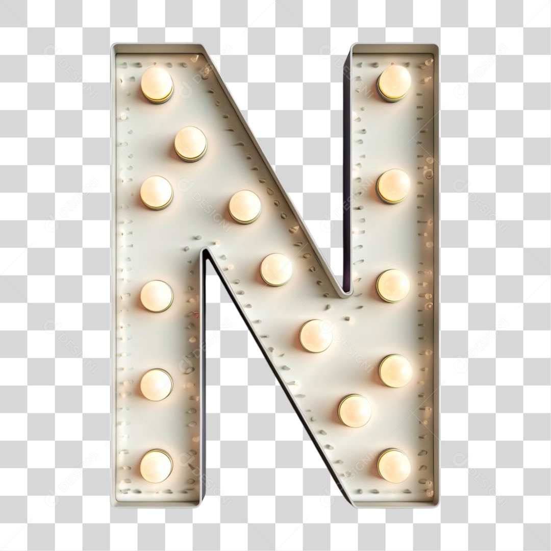 Elemento 3D Alfabeto Letra N Letras PNG Transparente