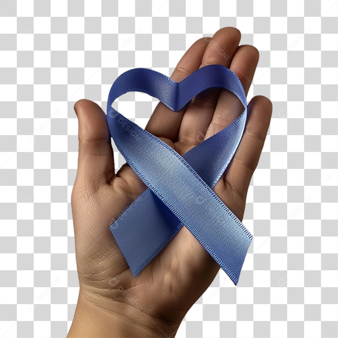 Mão com Fita Laço PNG Transparente