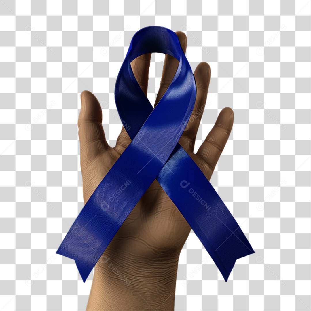 Mão com Fita Laço PNG Transparente