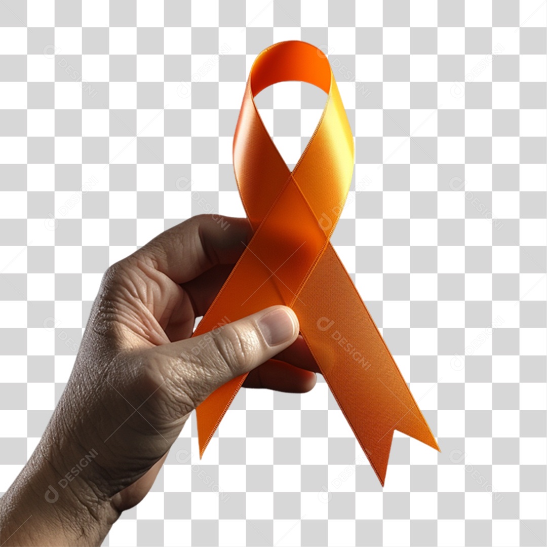 Mão com Fita Laço PNG Transparente