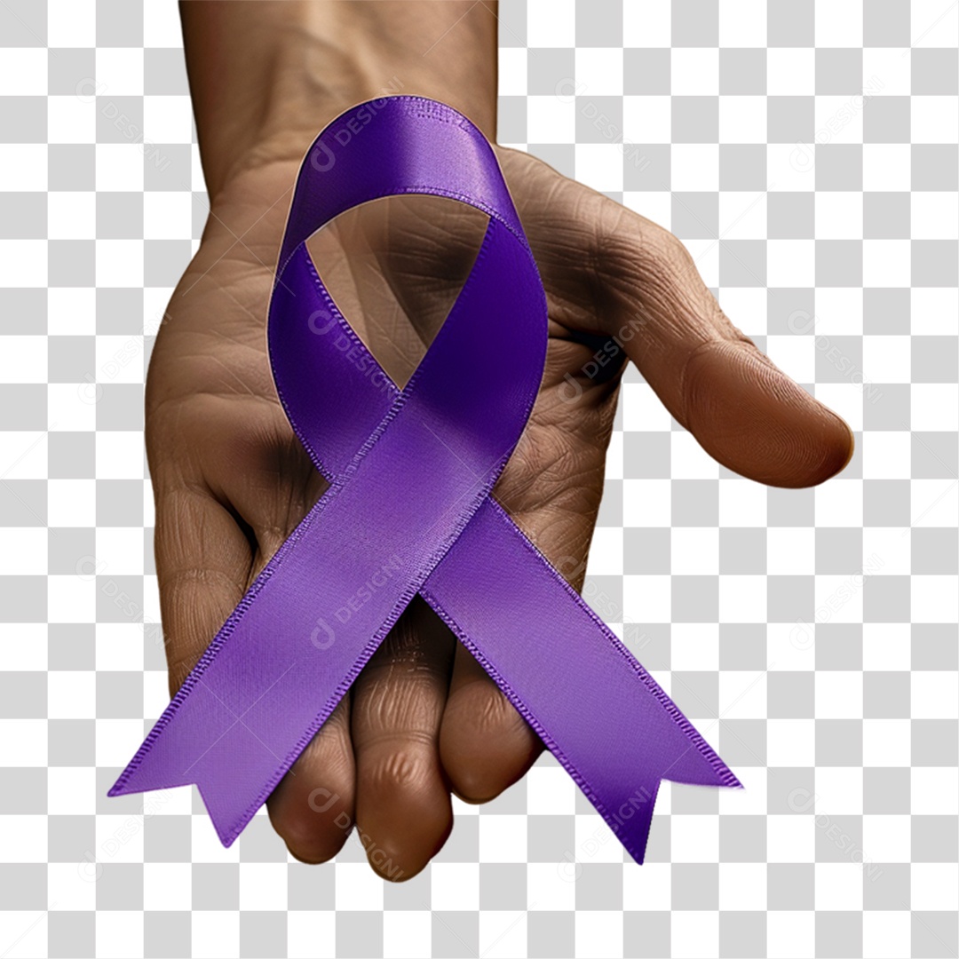 Mão com Fita Laço PNG Transparente