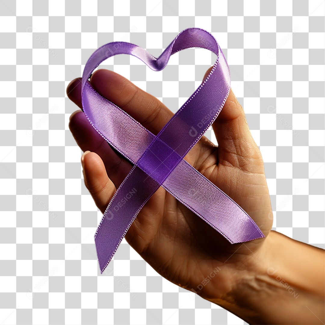 Mão com Fita Laço PNG Transparente