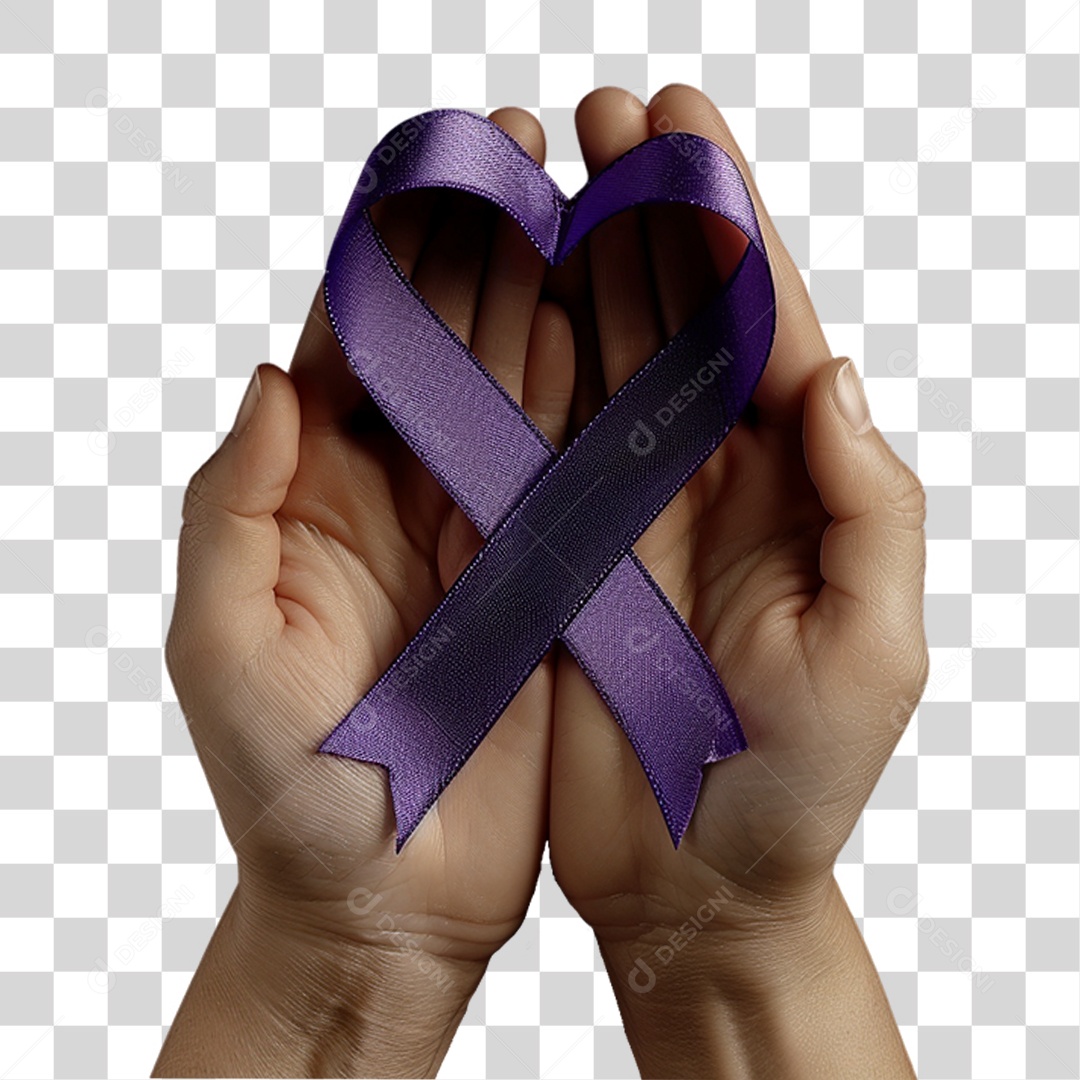 Mão com Fita Laço PNG Transparente