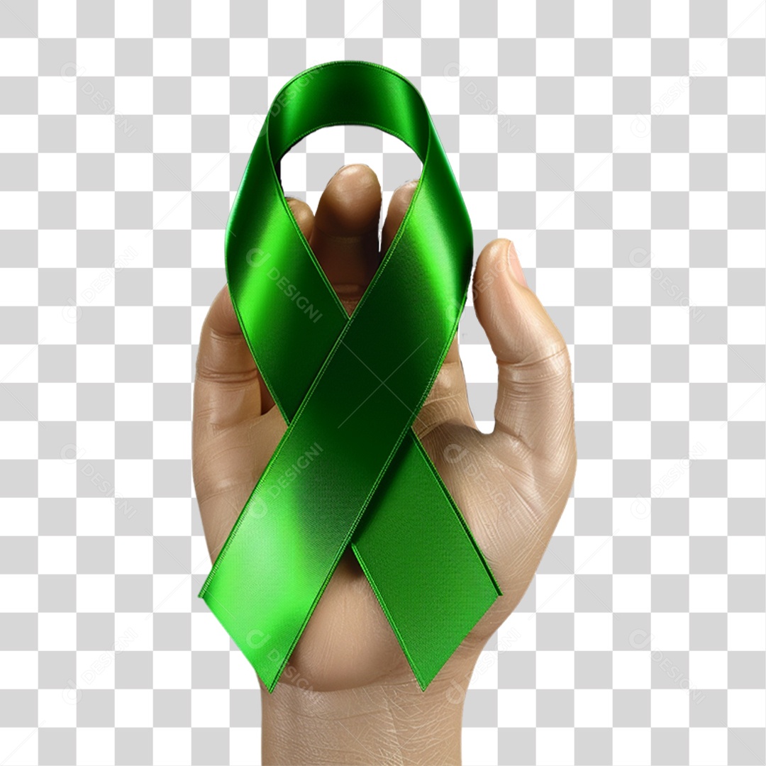 Mão com Fita Laço PNG Transparente