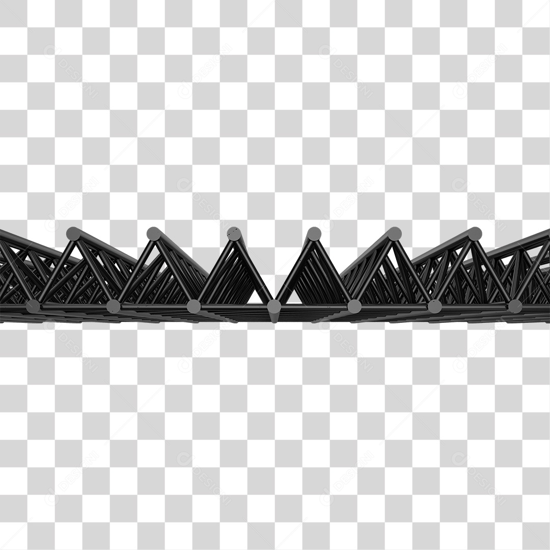 Transparent Iron Metal PNG Structure