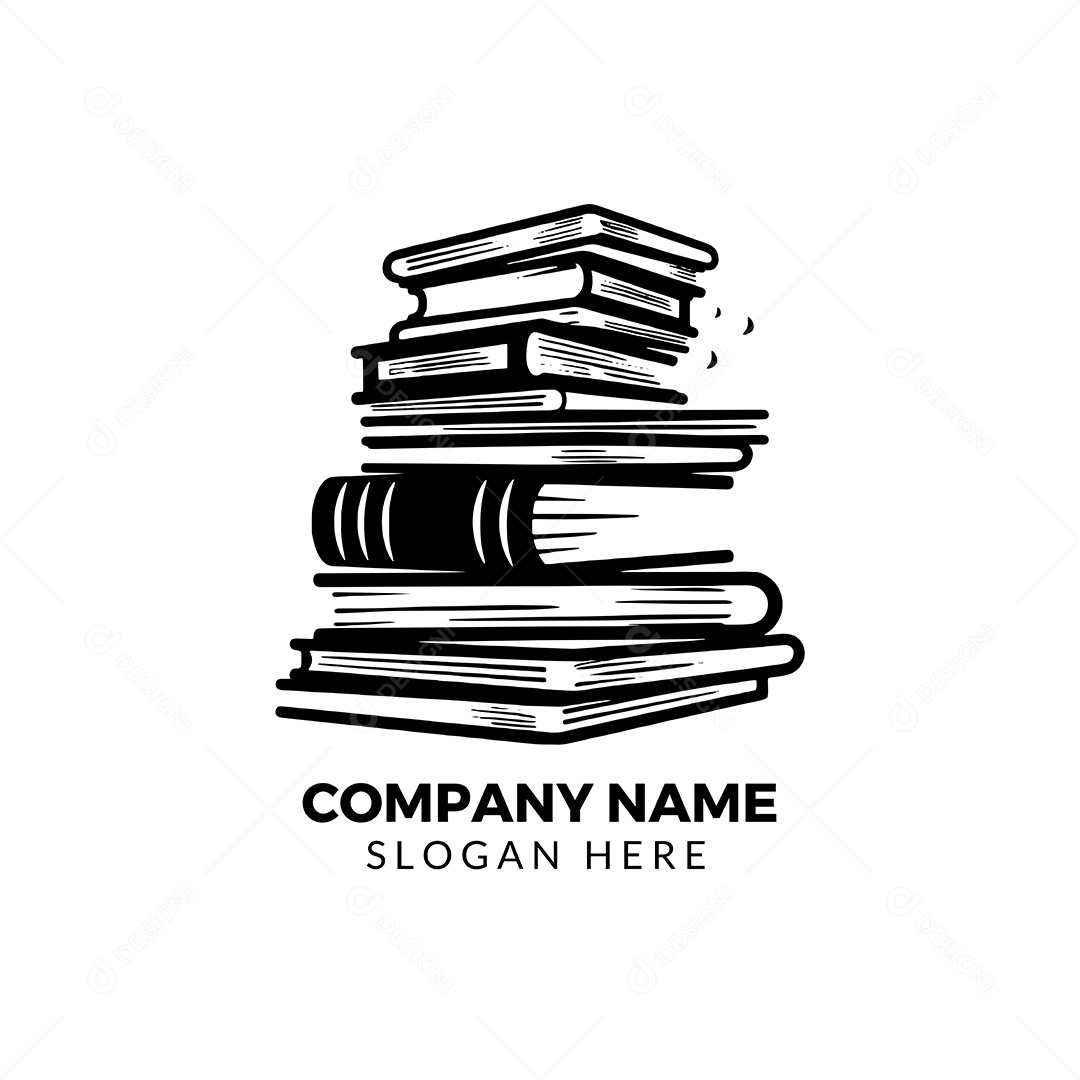 Modelo de Logo de Livraria Vetor EPS