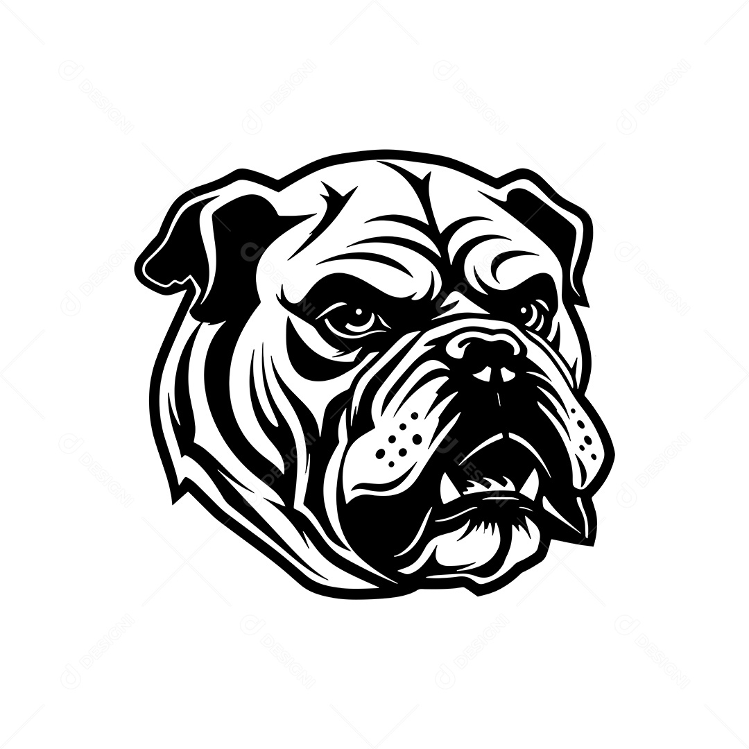 Ícone de Bulldog Ilustração Vetor EPS