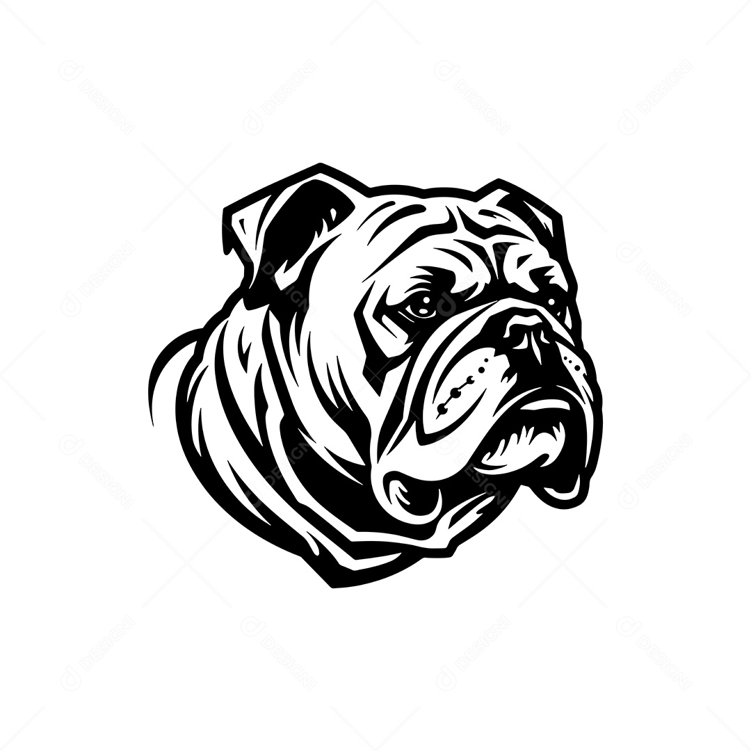 Ícone de Bulldog Ilustração Vetor EPS