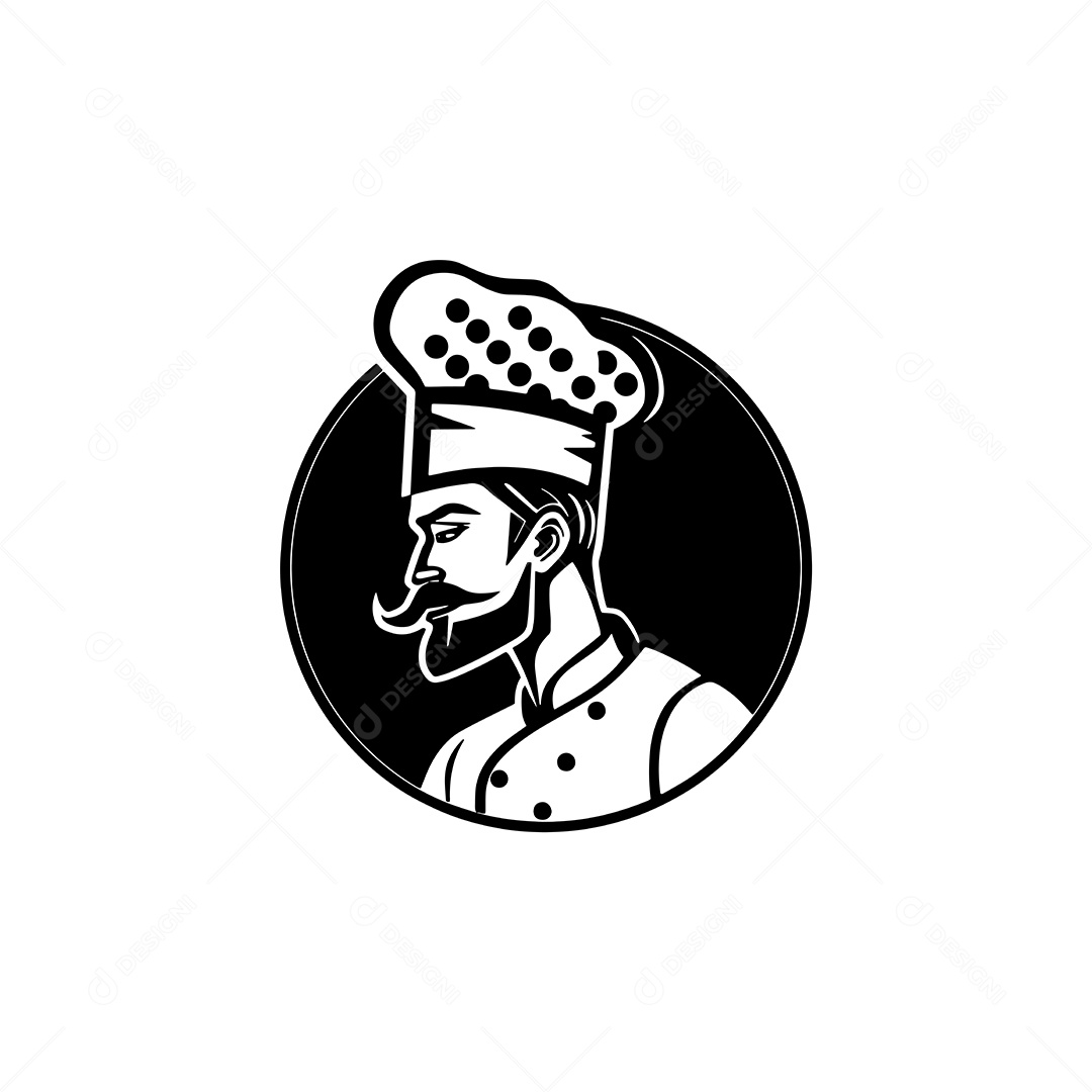 Ícone de Chefe de Cozinha Ilustração Vetor EPS