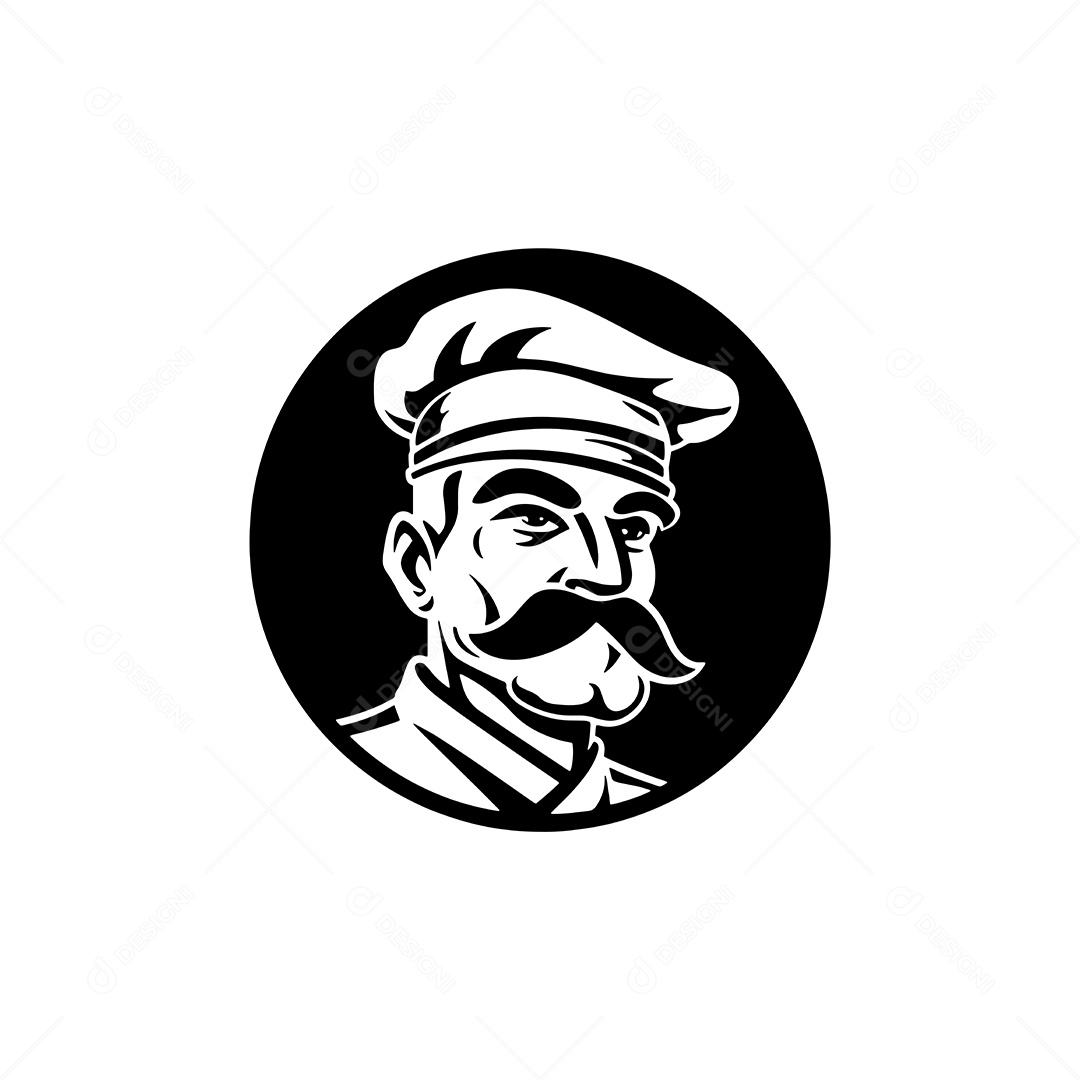 Ícone de Chefe de Cozinha Ilustração Vetor EPS