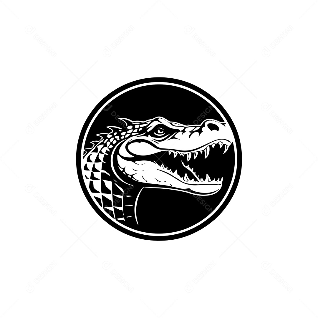 Ícone de Jacaré Ilustração Vetor EPS
