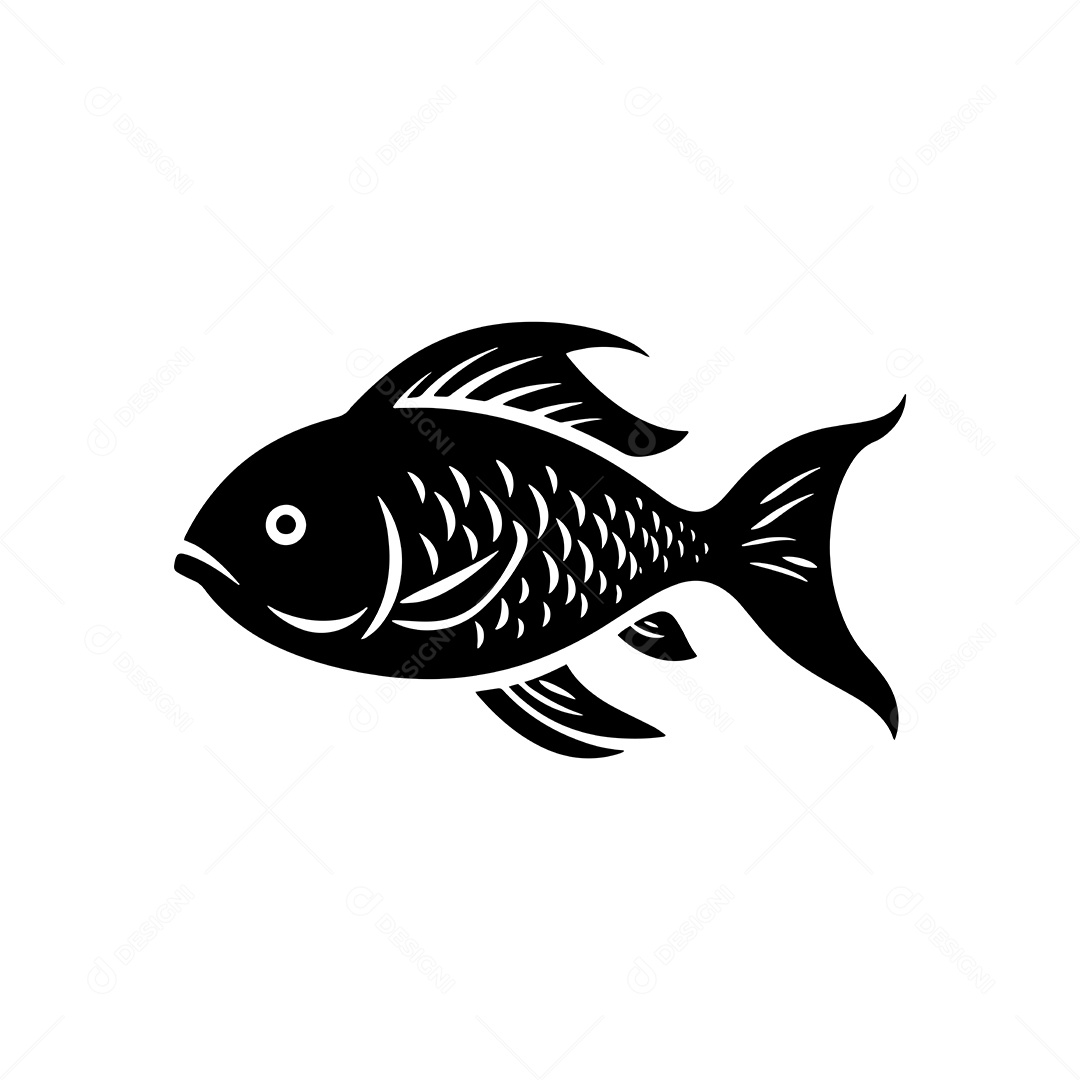 Ícone de Peixe Ilustração Vetor EPS