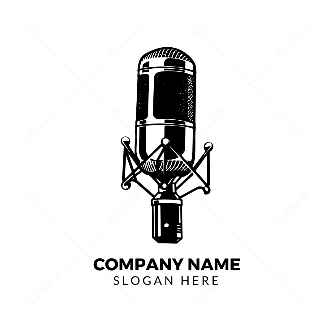 Ícone de Microfone Ilustração Vetor EPS