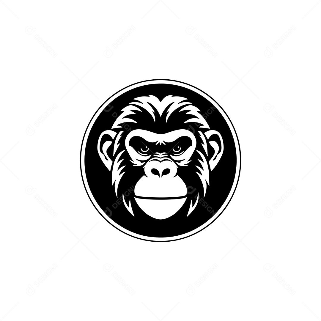 Ícone de Macaco Ilustração Vetor EPS