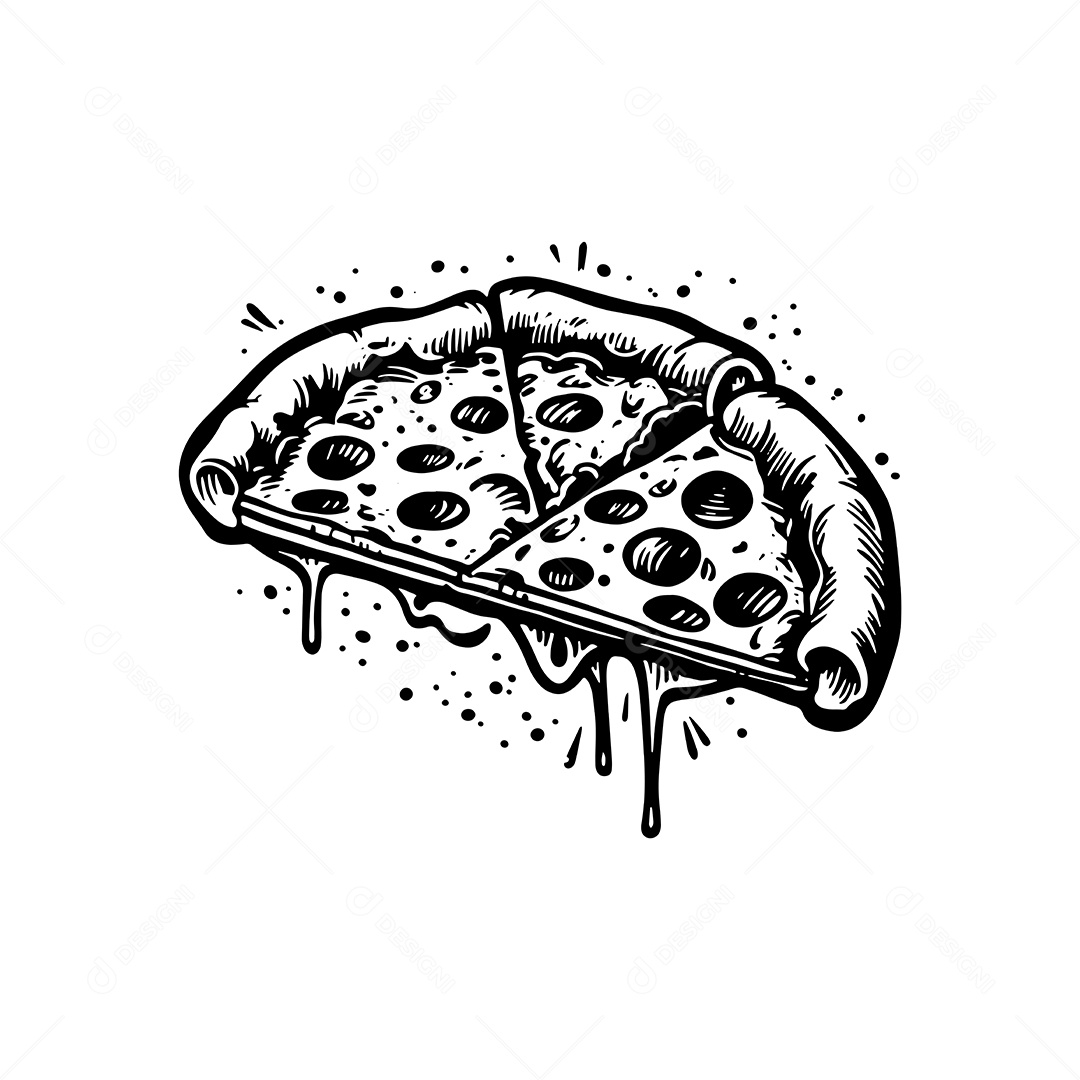 Pizza Ilustração Vetor EPS