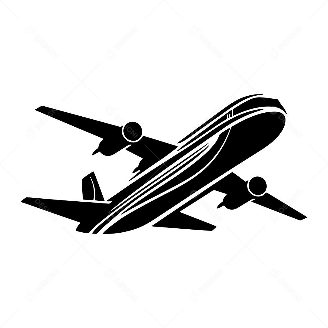 Ícone de Avião Ilustração Vetor EPS