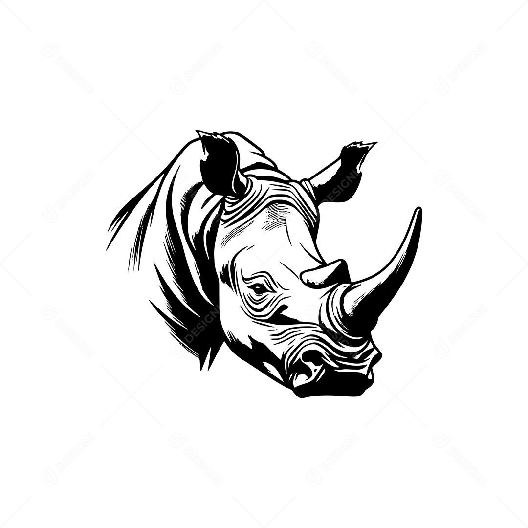 Rinoceronte Ilustração Vetor EPS