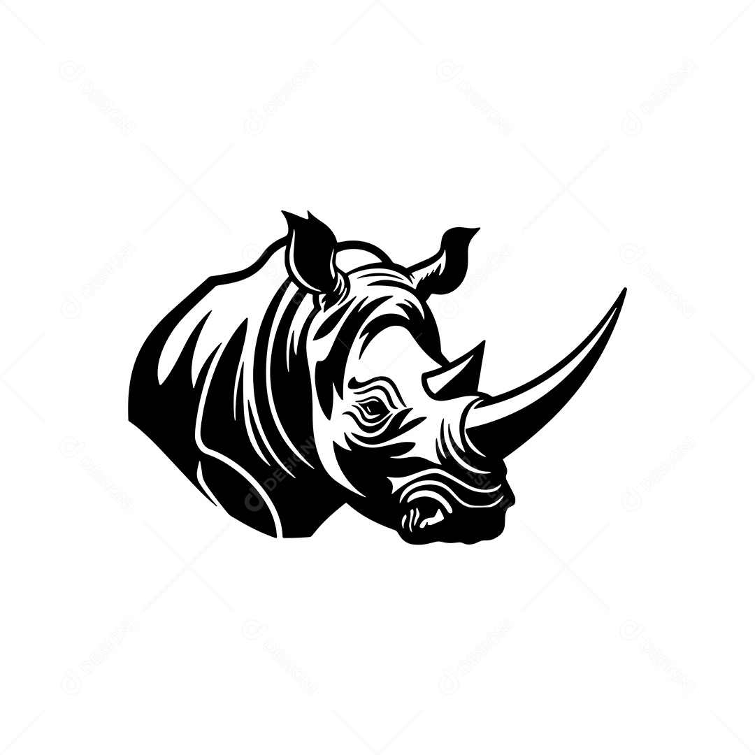 Rinoceronte Ilustração Vetor EPS