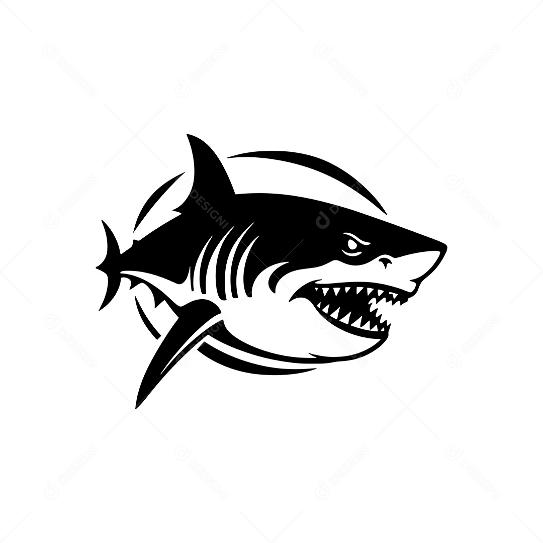 Tubarão Ilustração Vetor EPS