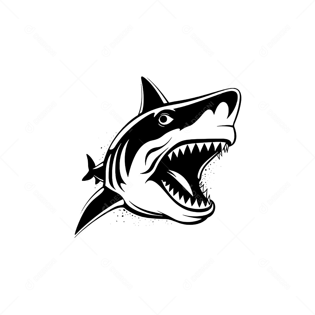 Tubarão Ilustração Vetor EPS