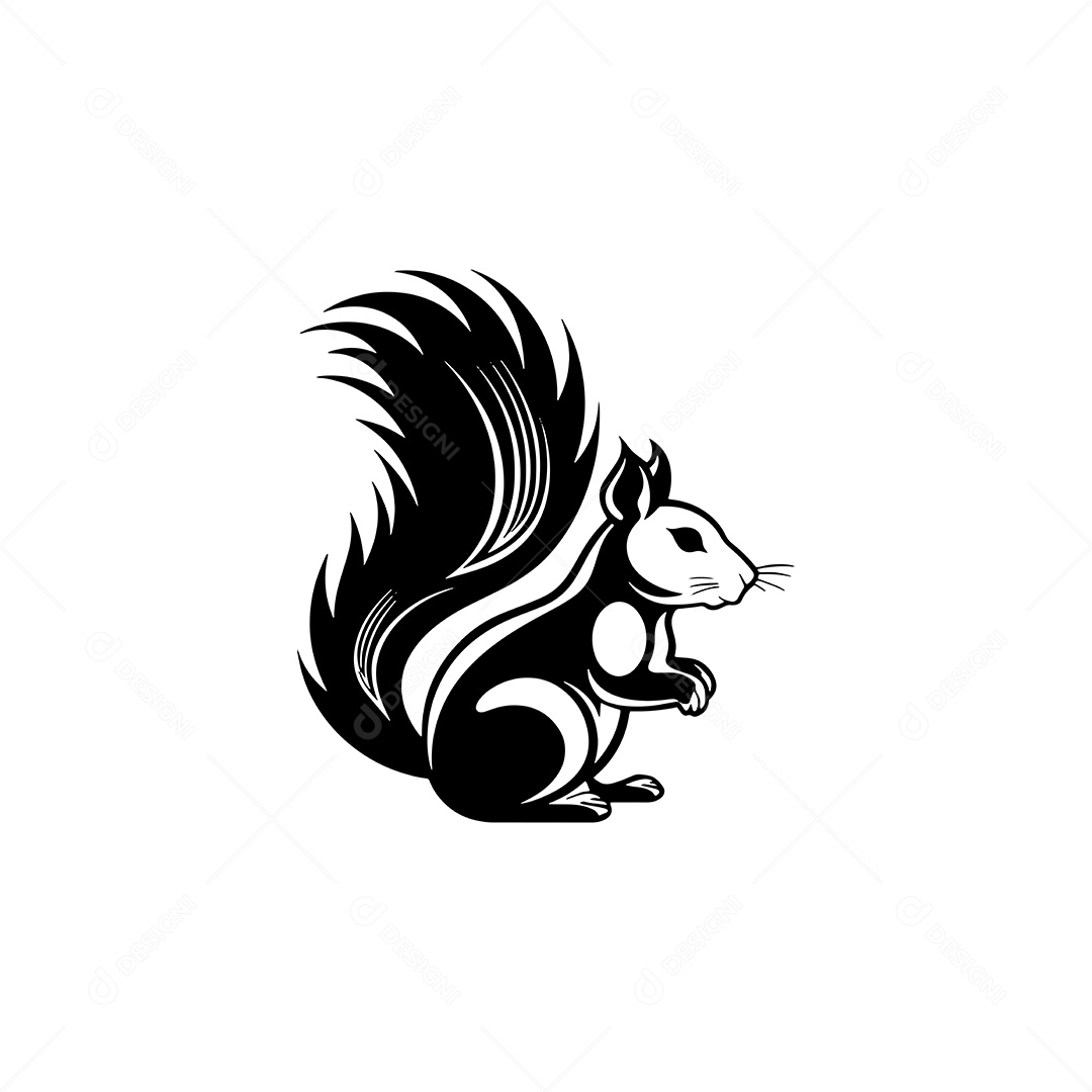 Esquilo Ilustração Vetor EPS