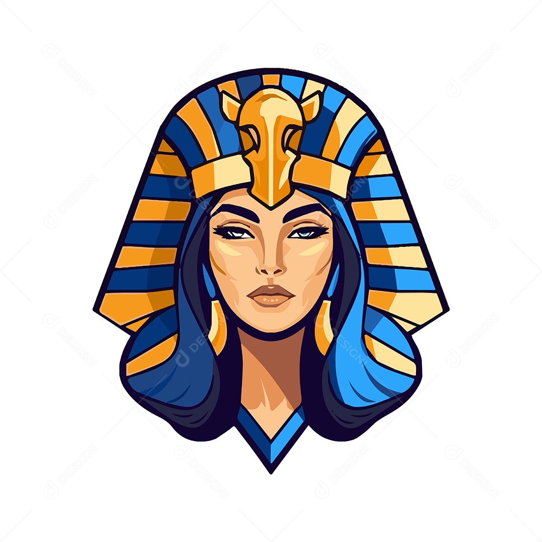 Mulher Egípcia Ilustração Vetor EPS