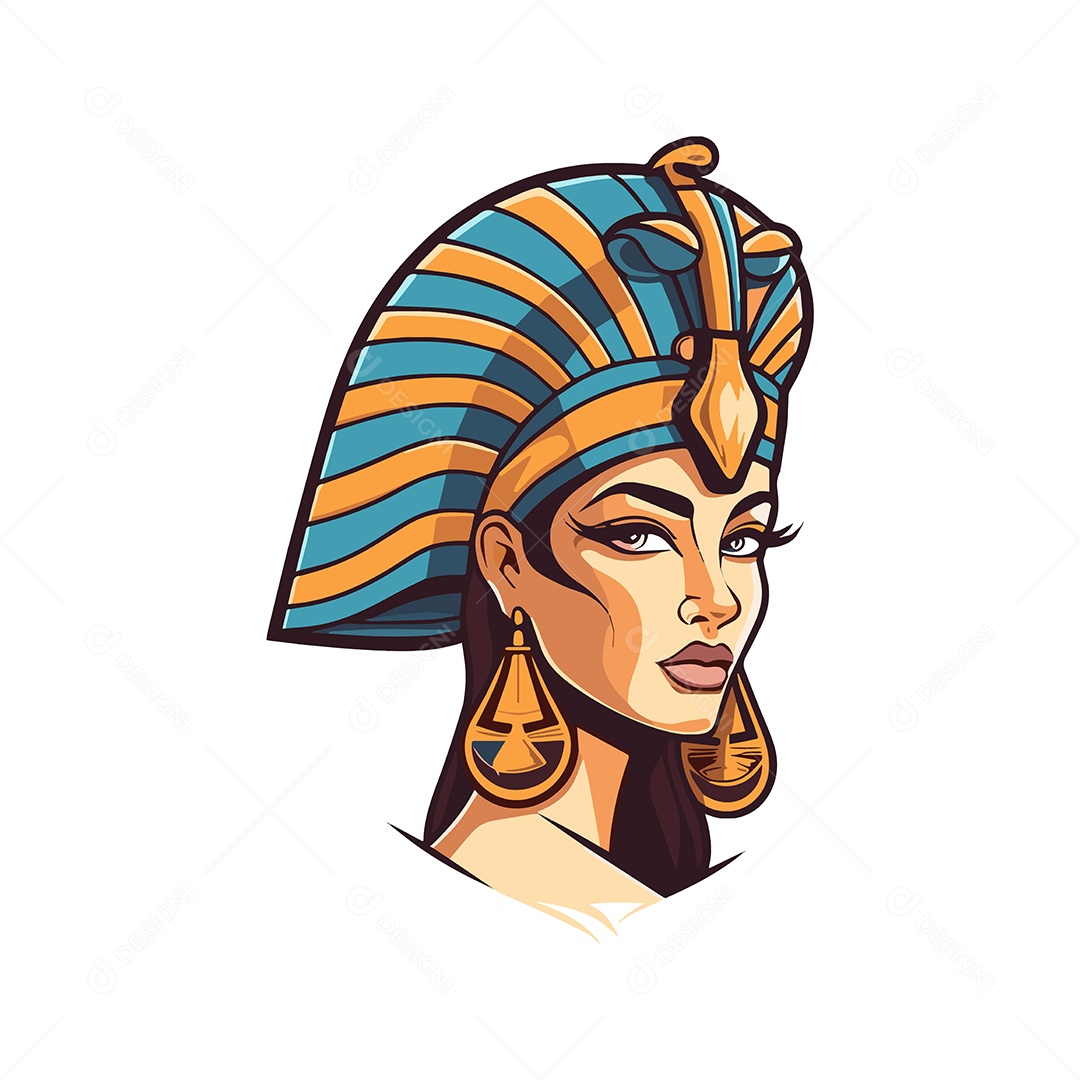 Mulher Egípcia Ilustração Vetor EPS