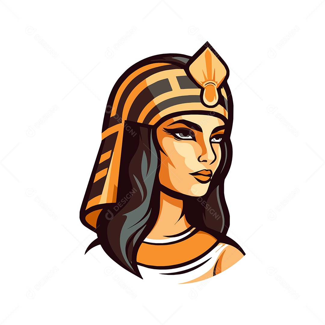 Mulher Egípcia Ilustração Vetor EPS