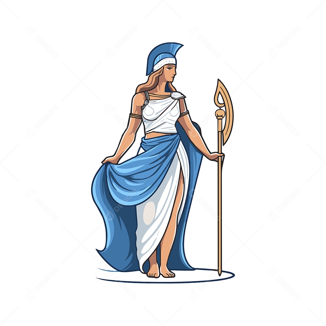 Mulher da Grécia Antiga Ilustração Vetor EPS