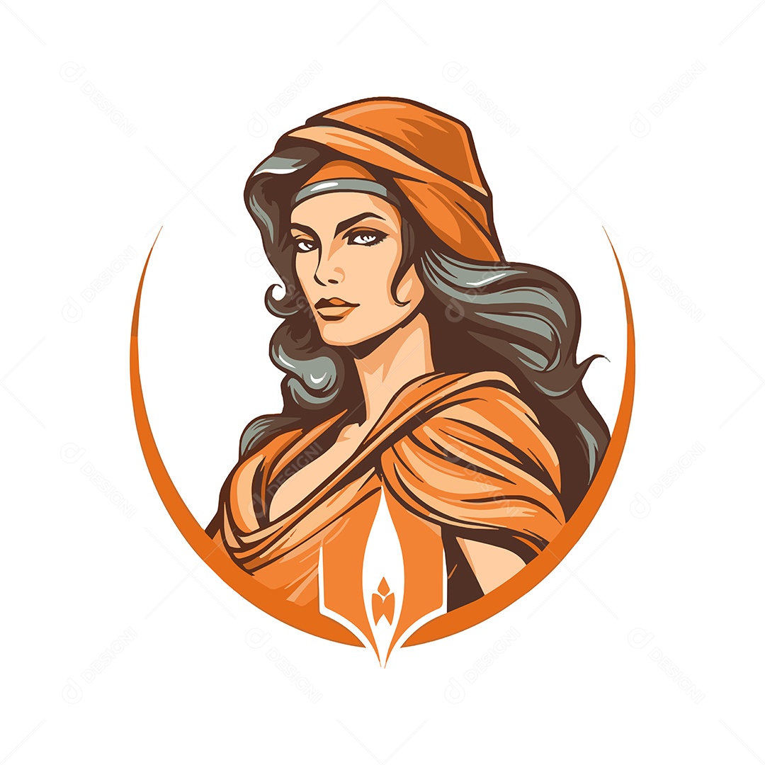 Garota da Roma Antiga Ilustração Vetor EPS