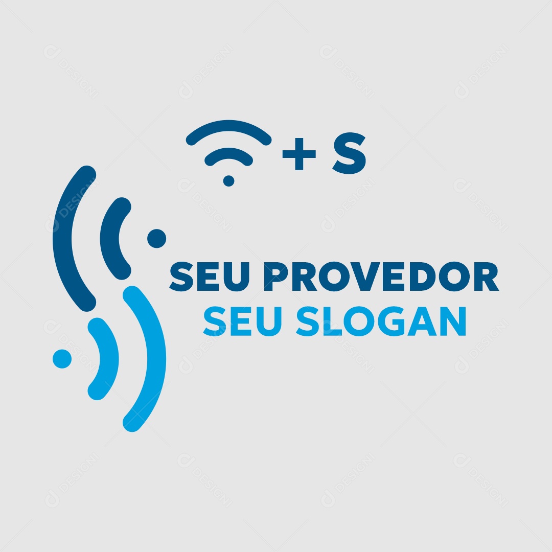 Composição de logo letra S Wifi