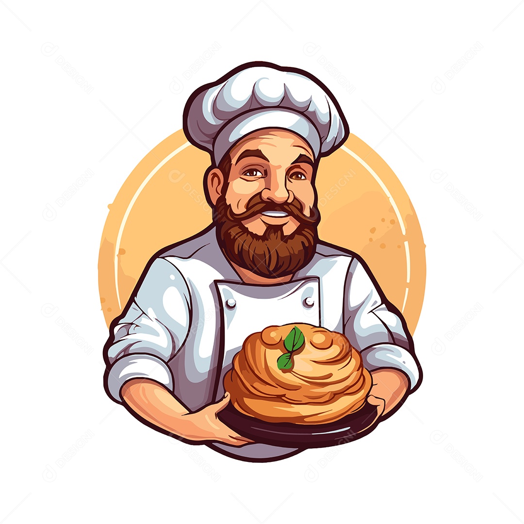 Chefe de Cozinha Ilustração Vetor EPS