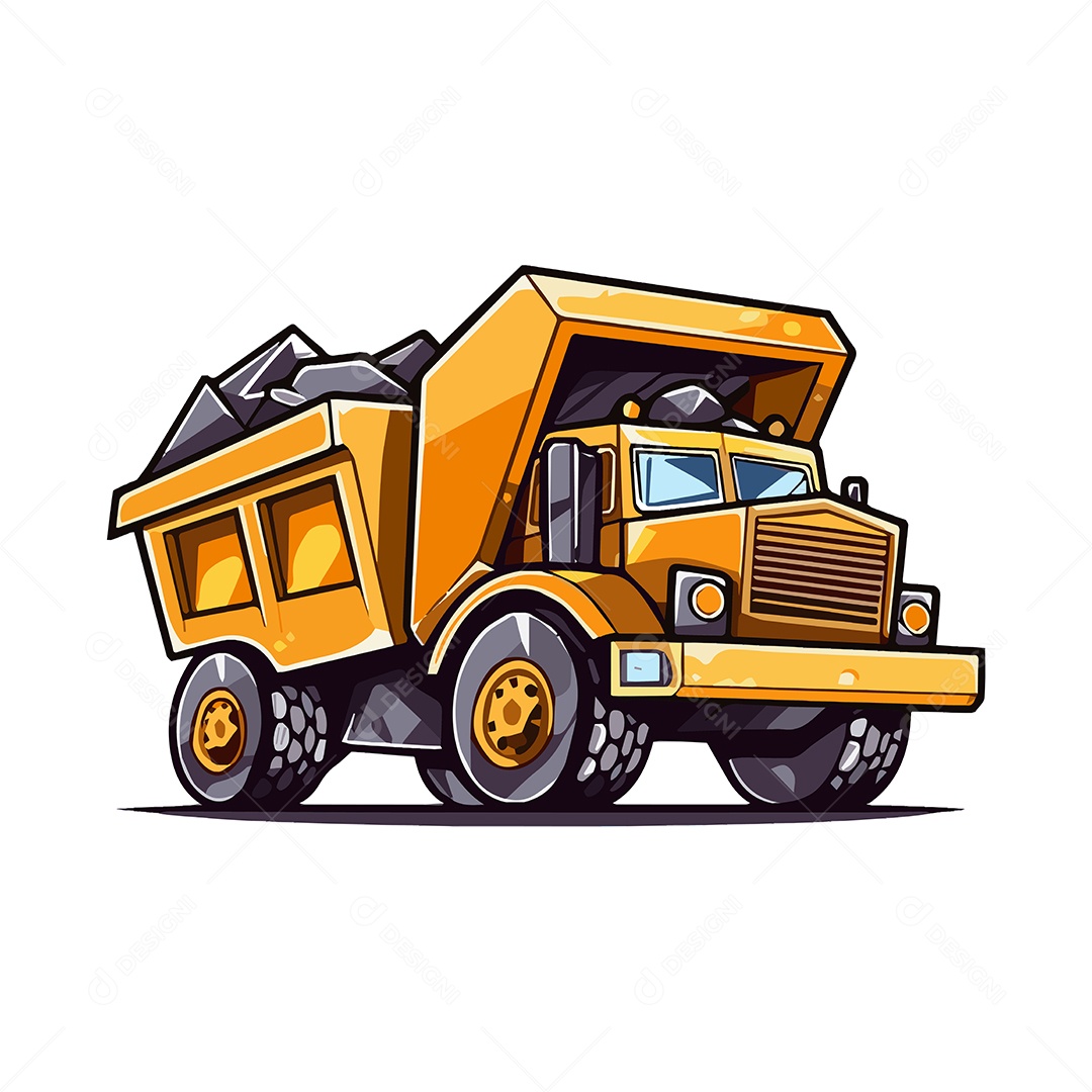 Caminhão de Mineração Ilustração Vetor EPS