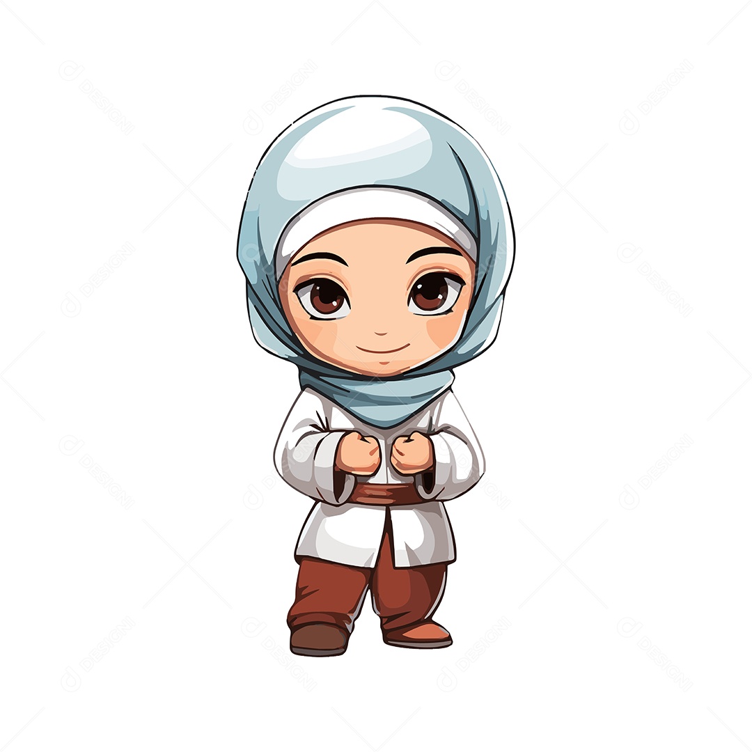 Mulher Mulçumana Ilustração Vetor EPS