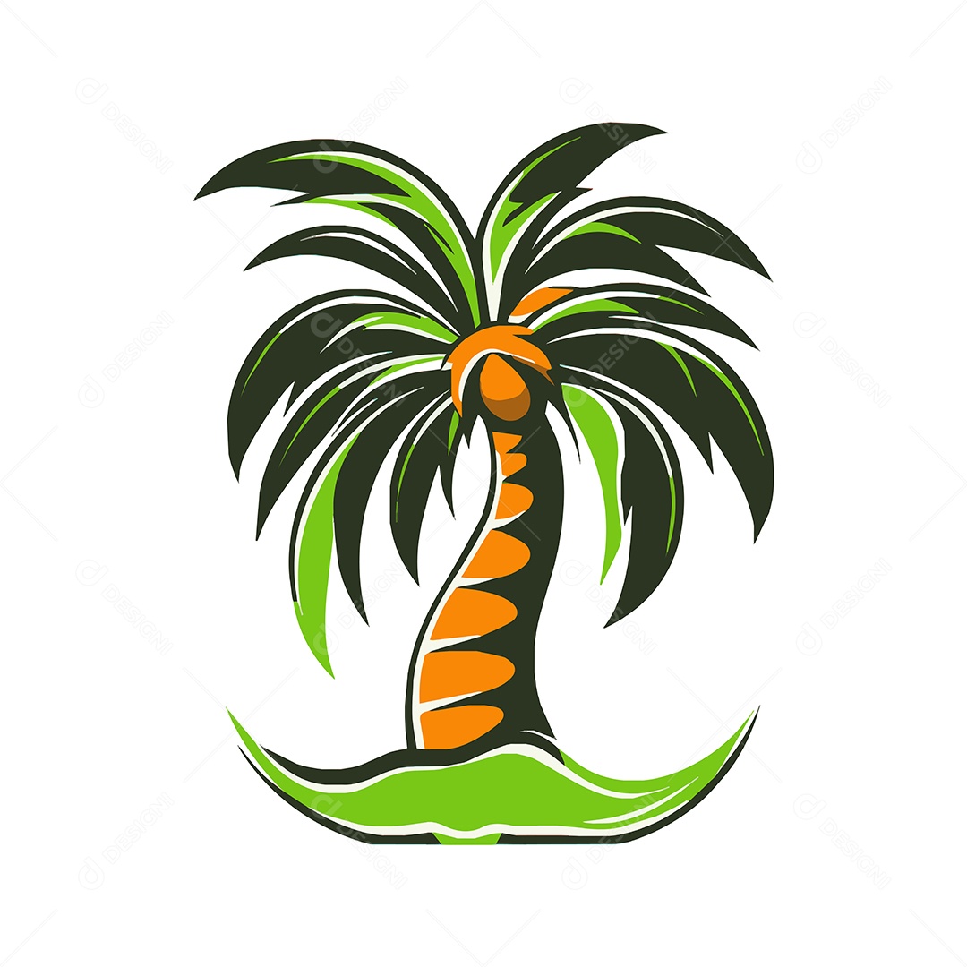 Palmeira Ilustração Vetor EPS