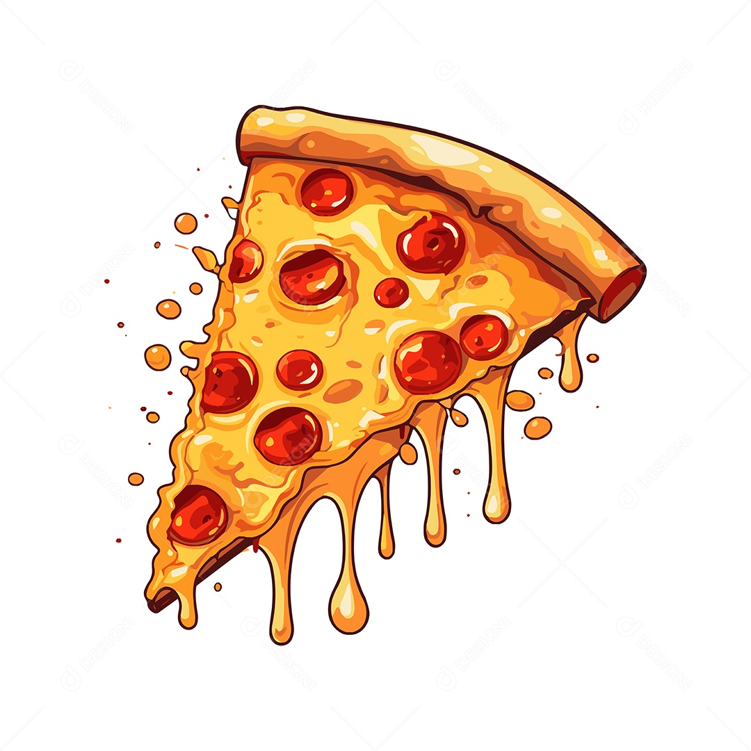 Fatia de Pizza Ilustração Vetor EPS