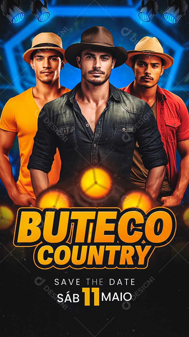 Story Flyer Buteco Country Social Media PSD Editável